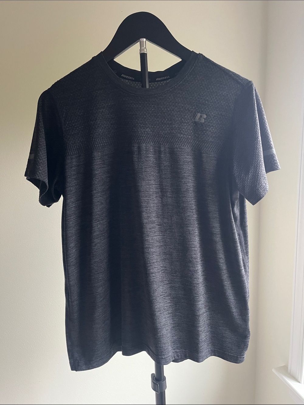 Russell Athletic Black Heather Short-Sleeve Crew Tee